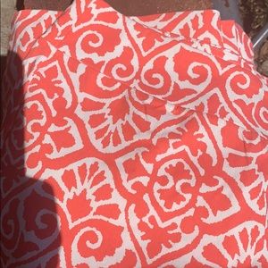 Coral print Bermuda shorts